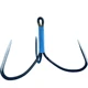 Anzuelo triple de acero carbono para jigging hoja triangular pulida
