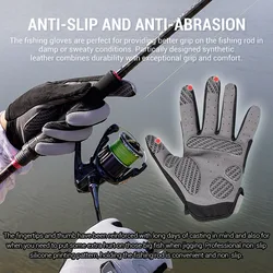 Noeby Guantes de pesca dedo completo - Antideslizantes y UV