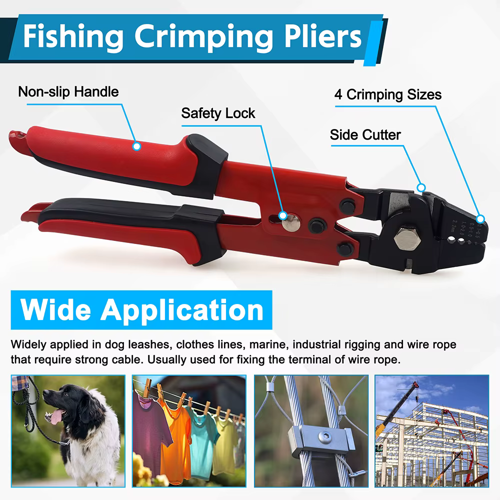 Kit de crimpado con alicates para aparejos línea alambre pesca - imagen 5