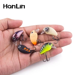 Señuelos Crankbait Hanlin – Mini Wobbler hundimiento lento para lubina