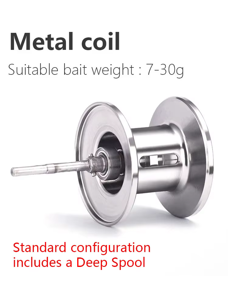 Carrete Baitcast CD2000 metálico con freno fuerte y alarma universal - imagen 5