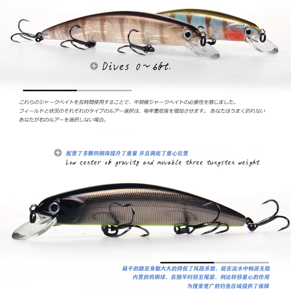 Bearking M109 Minnow SP – 11 cm, 17 g, sumergible 1.5 m - imagen 3