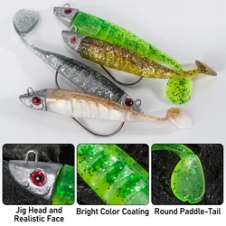 Swimbait de Silicona con Jig Head – Vinilo para Pesca en Mar