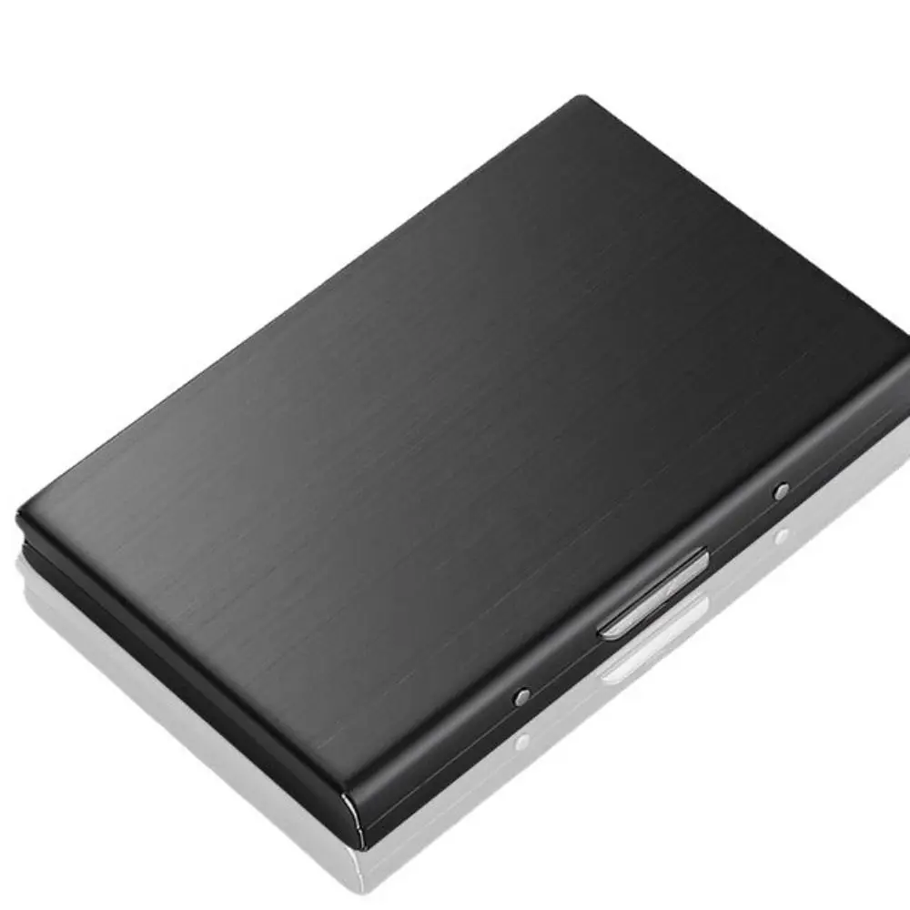 Tarjetero Anti-RFID de acero inoxidable delgado para tarjetas de viaje - imagen 3