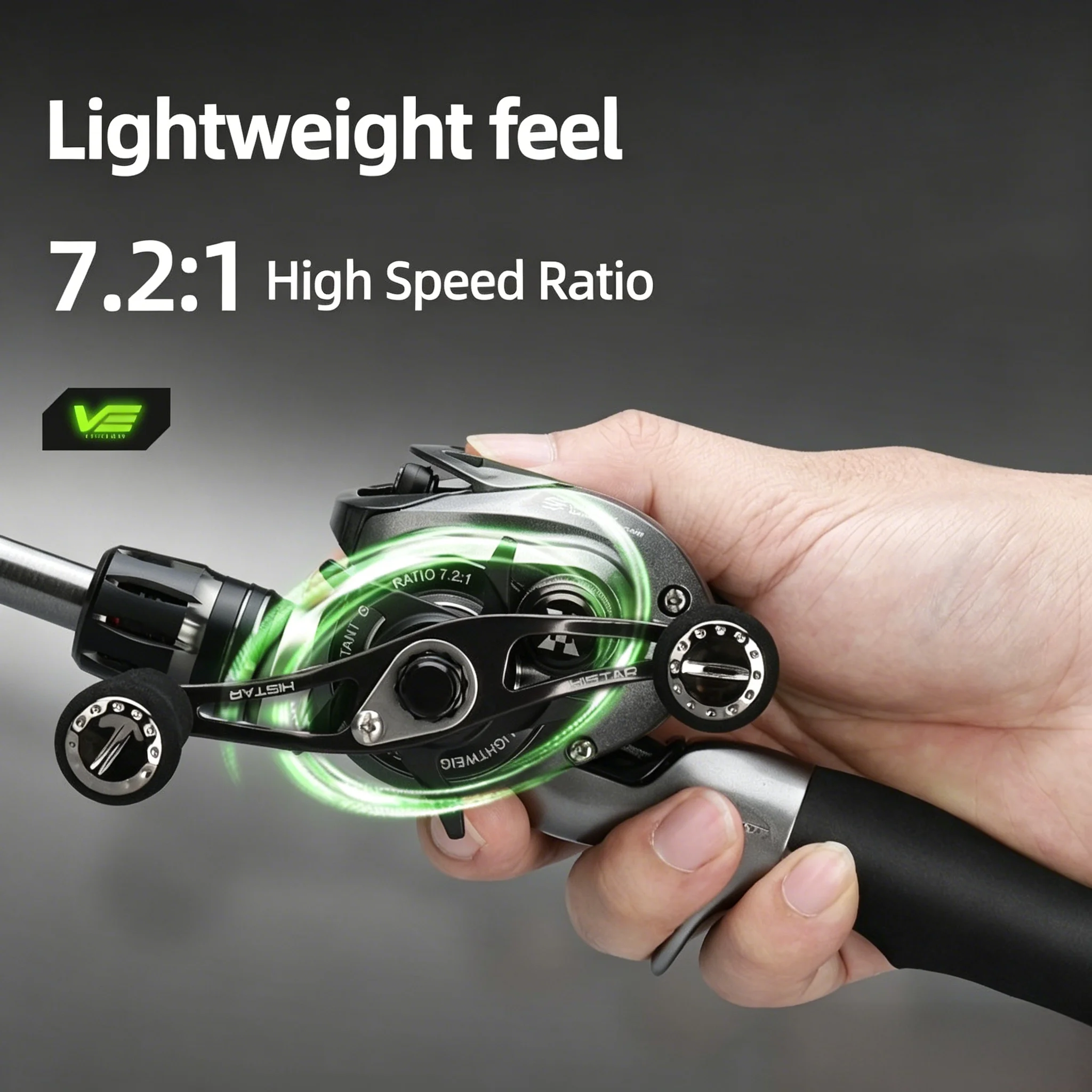 Carrete Baitcaster HASIDA Vector – liberación suave y sin fatiga - imagen 4