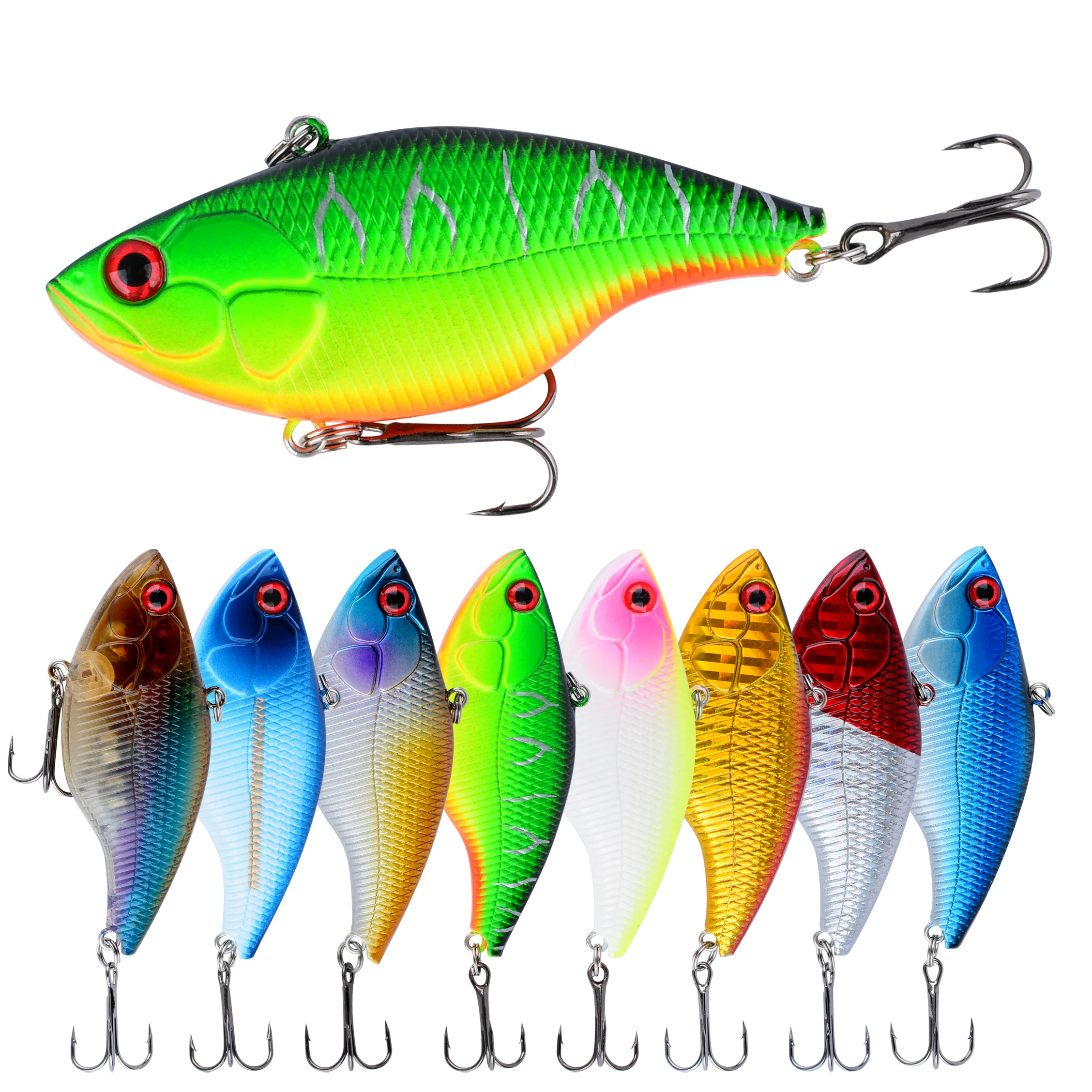 Señuelo Wobbler vibrante hundible para lubina: swimbait ruidoso