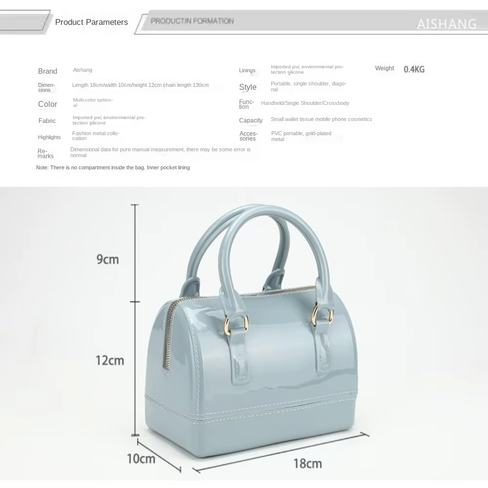 Bolso Crossbody Transparente Mujer – PVC Estilo Jelly - imagen 3