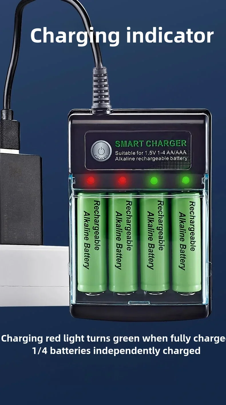 Set completo de baterías recargables con cargador USB