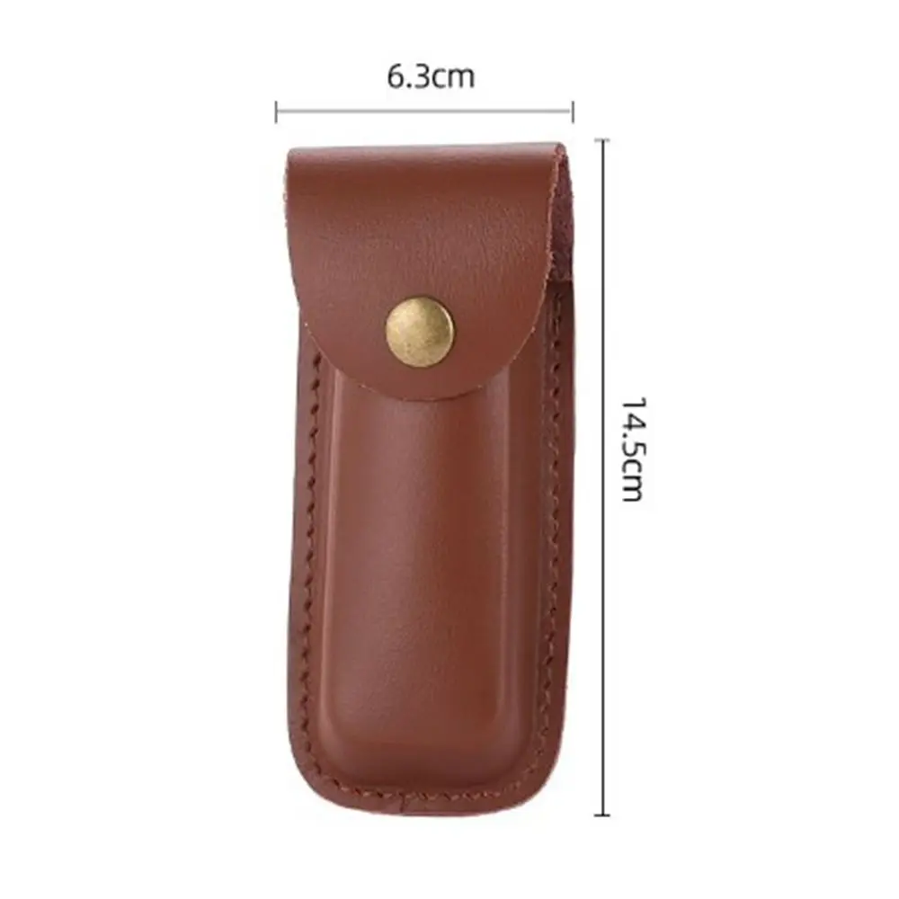 Funda plegable de cuero con presilla de cinturón