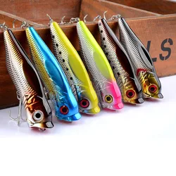 Popper flotante duro con anzuelos – Señuelo artificial para pesca