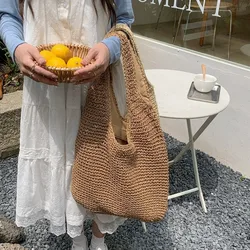 Bolso Paja Tote estilo francés boho hombro para verano