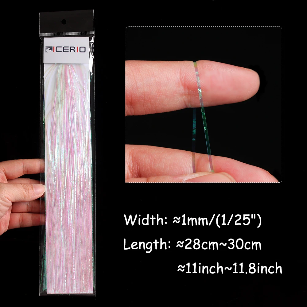 Wifreo Tinsel iridiscente corrugado para streamer de trucha y salmón - imagen 2