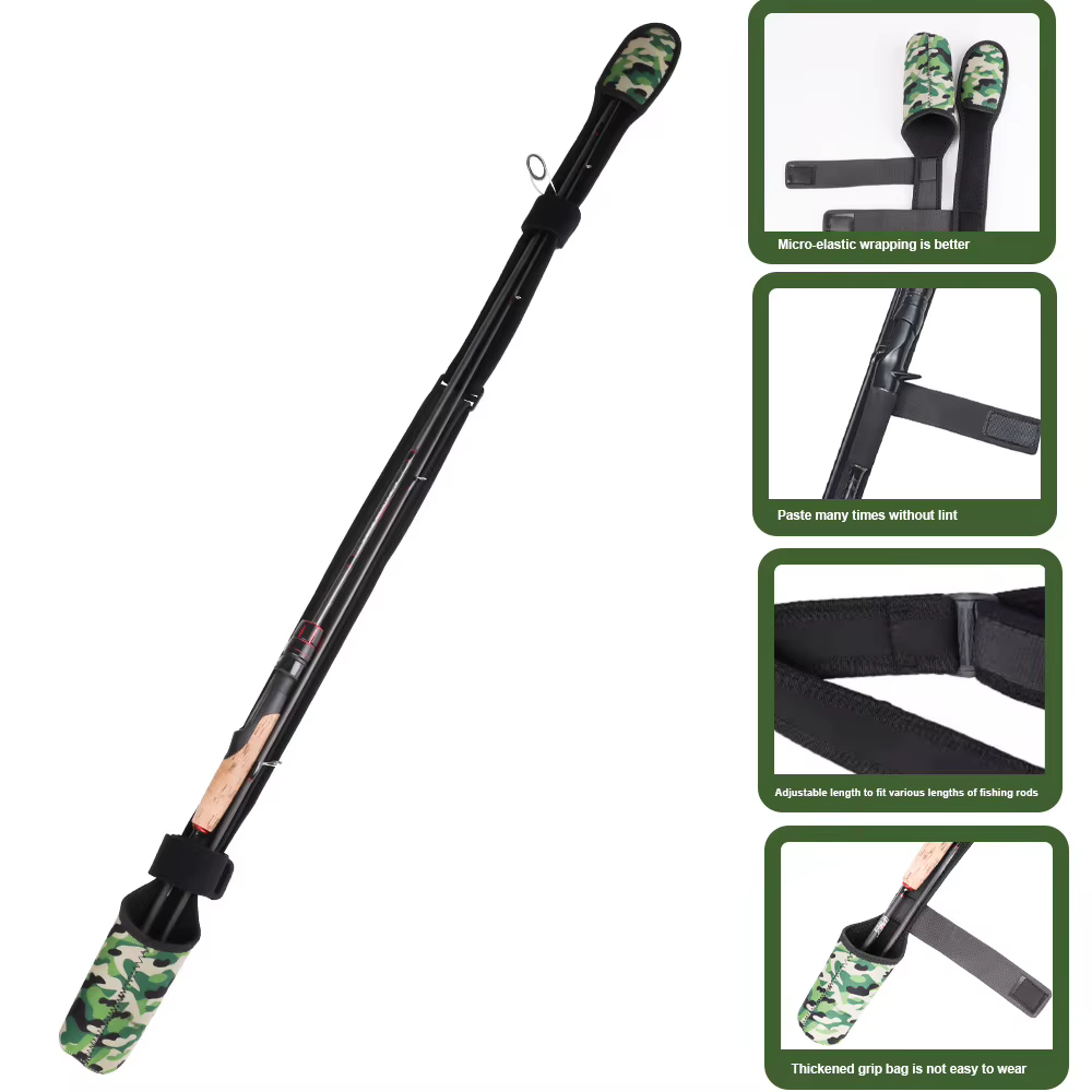 Protector de cinturón para cañas de pescar portátil con velcro - imagen 2
