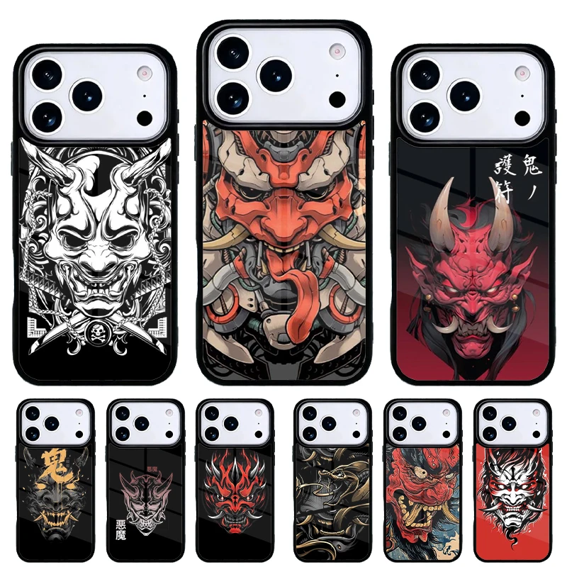 Funda protectora suave con máscara Oni Hannya para iPhone 17 Air