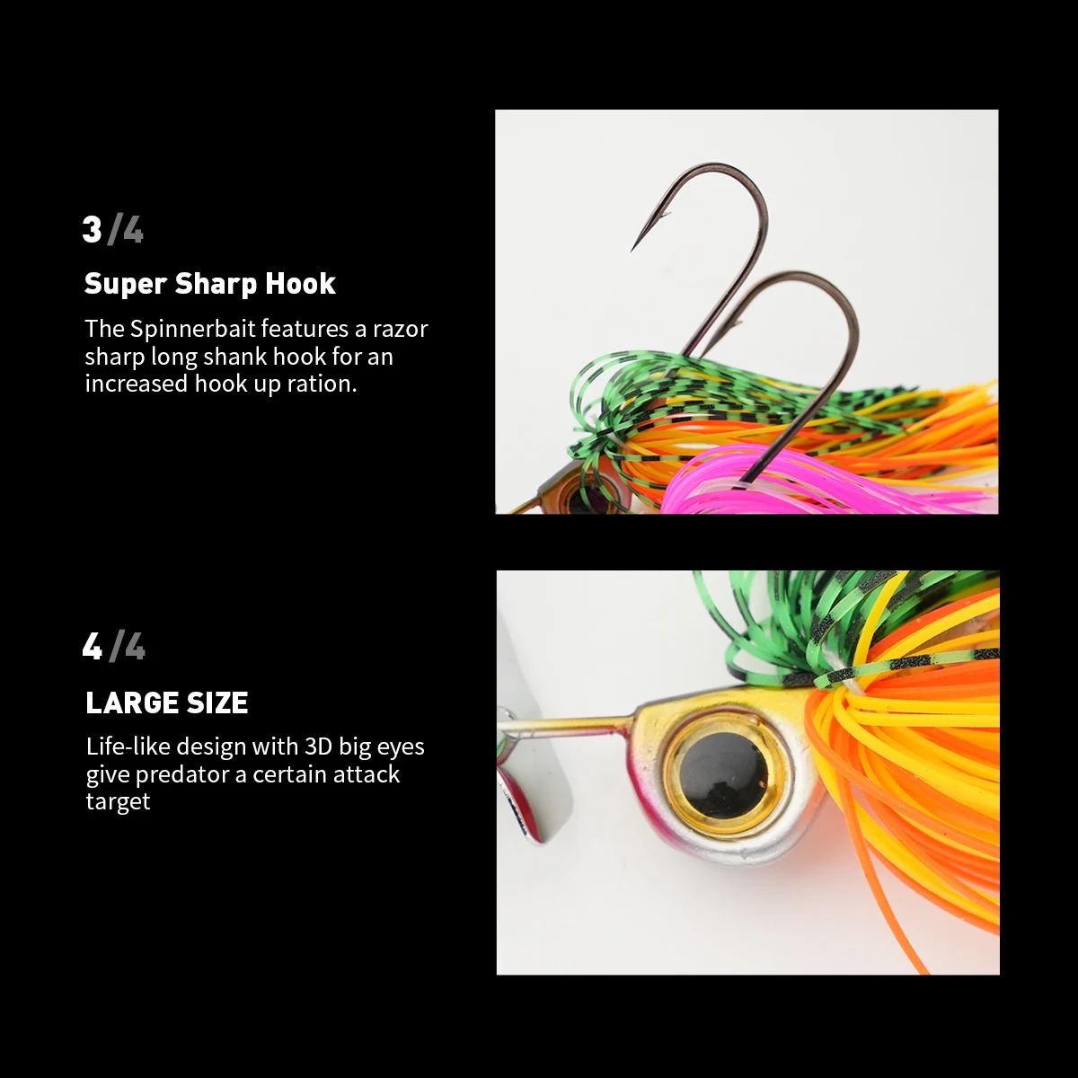 Spinnerbait Big Blade metálico – Señuelo para lucio y black bass - imagen 3