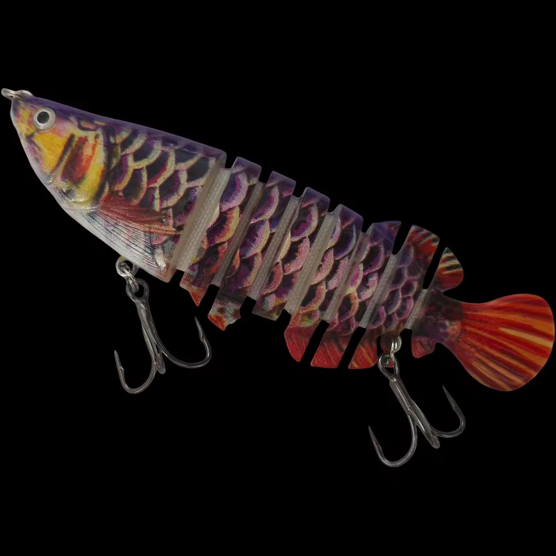 Señuelo articulado con anzuelos triples para pesca 108 mm - imagen 2
