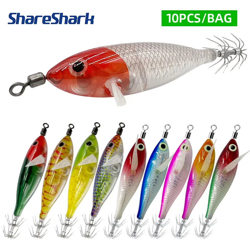 ShareShark Señuelos marinos horizontales luminosos en forma de camarón