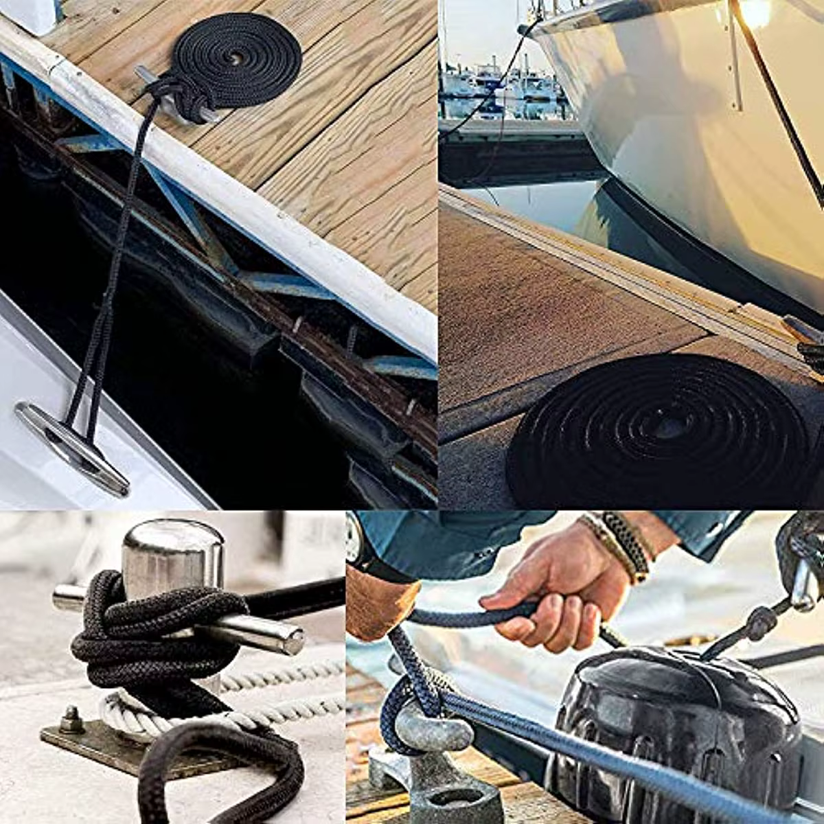 Cabo Náutico Trenzado Doble – Amarre de Barco en Nailon Resistente - imagen 2