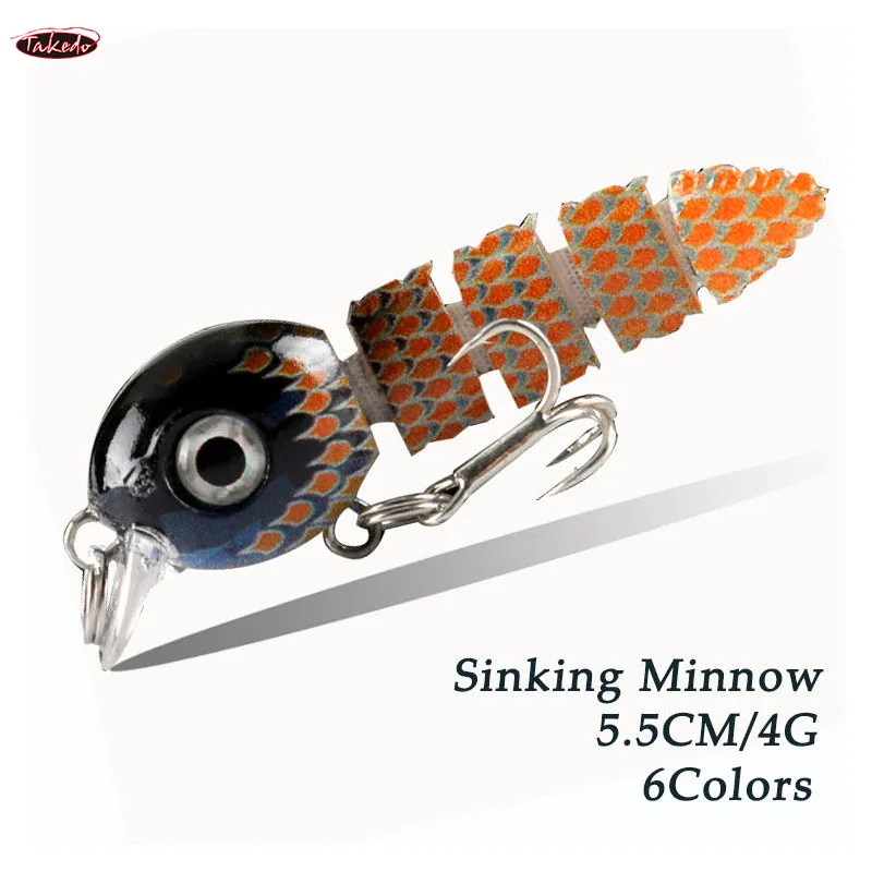 TAKEDO YH04 Señuelo Minnow multisección para lubina y bagre - imagen 4
