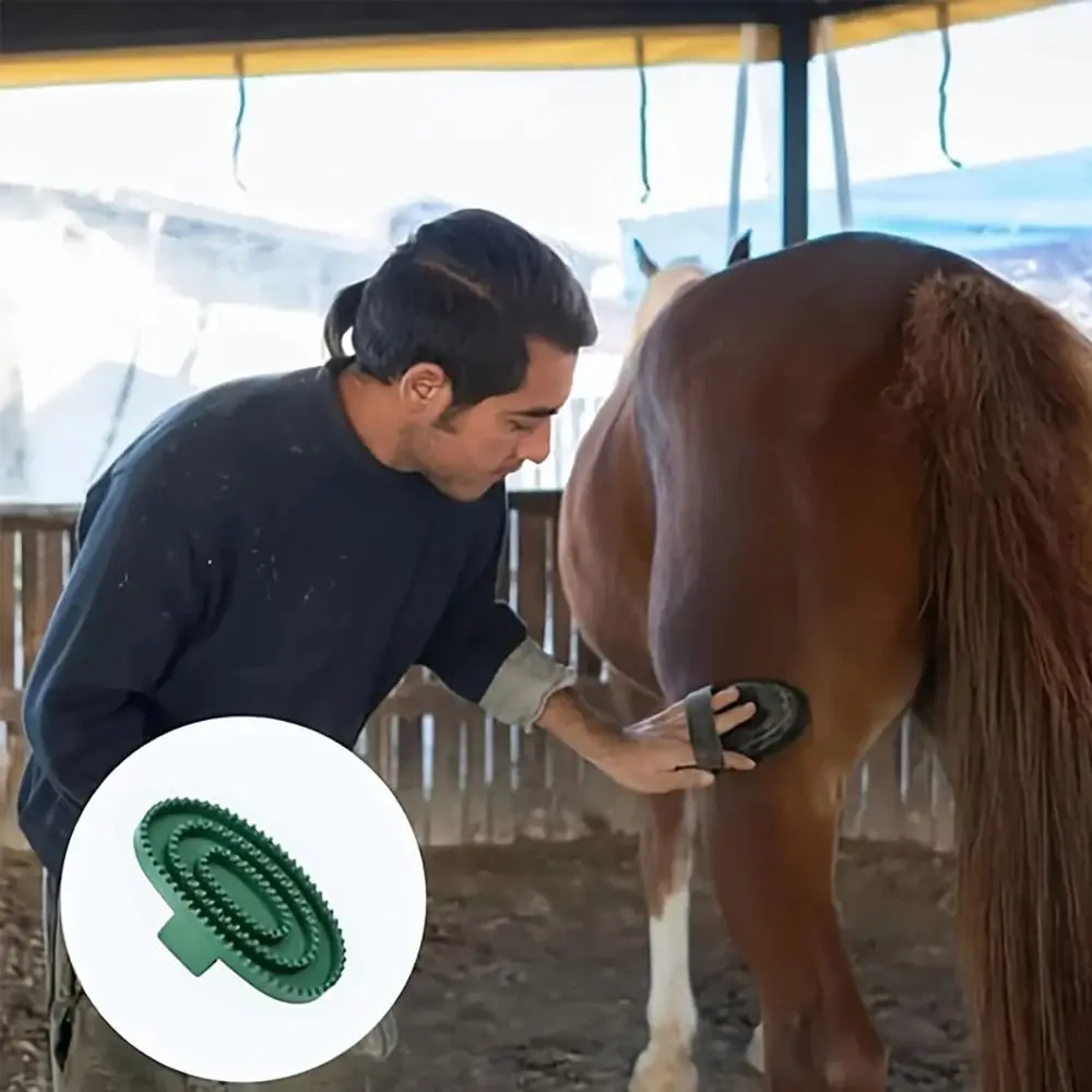 Cepillo desenredante de goma para caballos: masaje y aseo diario - imagen 2