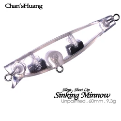 Chan'sHuang Señuelo de pesca blanco sin pintar - hecho a mano