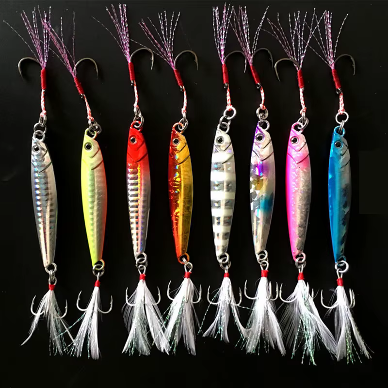 Jig Bait Luminoso Metálico con peso ajustable para lubina y perca - imagen 3