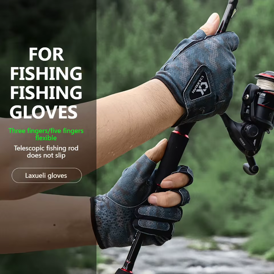 Walk Fish Guantes de Pesca Antideslizantes con Protección Solar - imagen 2