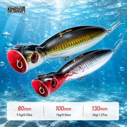 Popper Kingdom flotante profesional – Señuelo de superficie para pesca