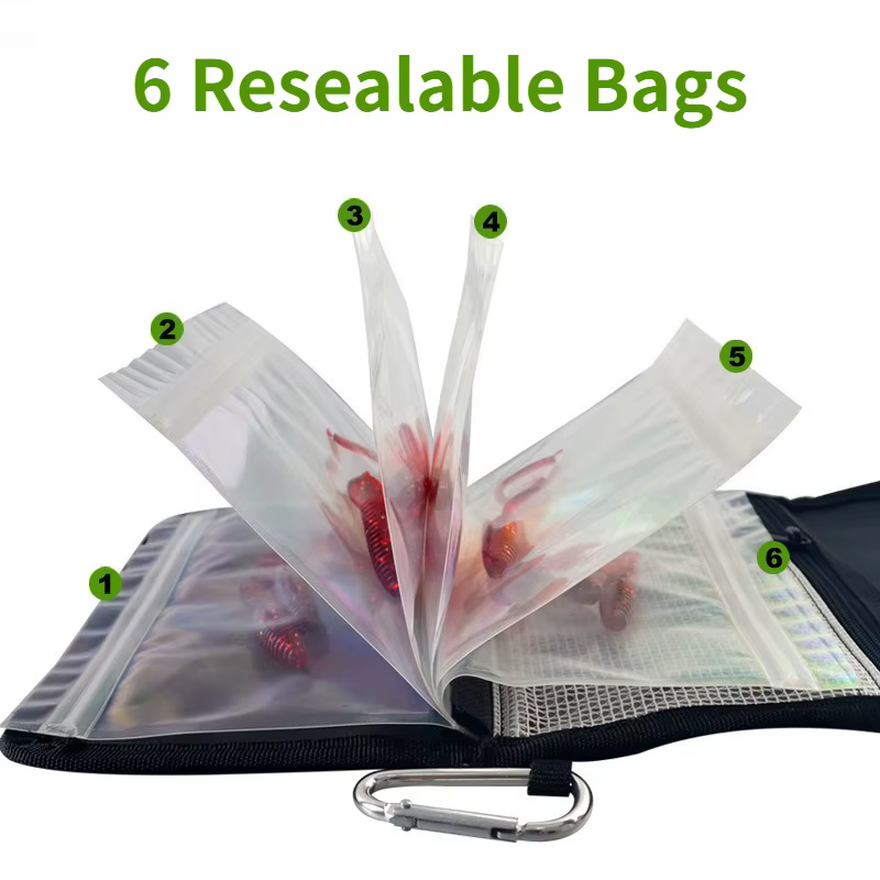 Bolsa porta señuelos de pesca para vinilos, impermeable y camuflaje - imagen 3