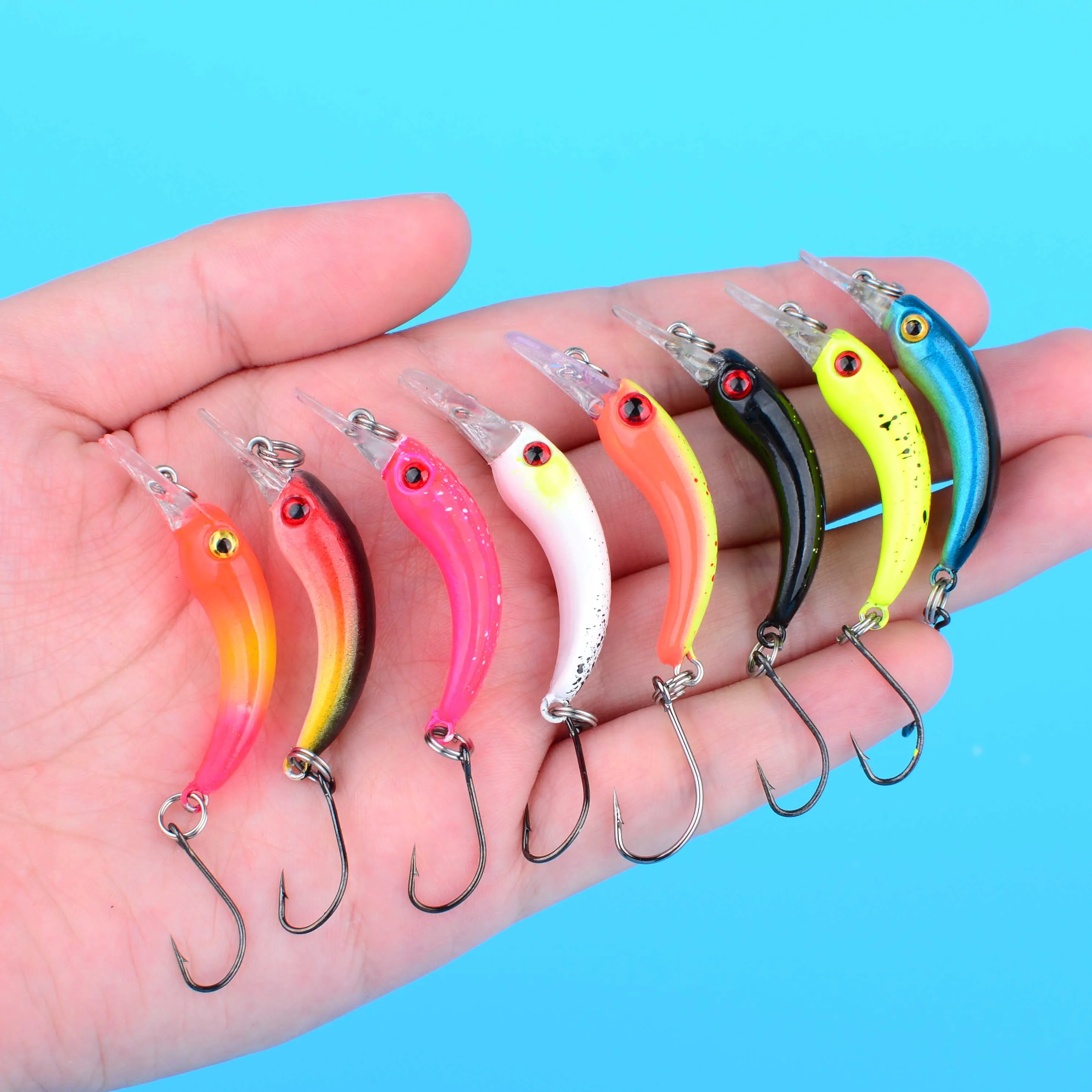Embalaje y presentación del micro señuelo de pesca