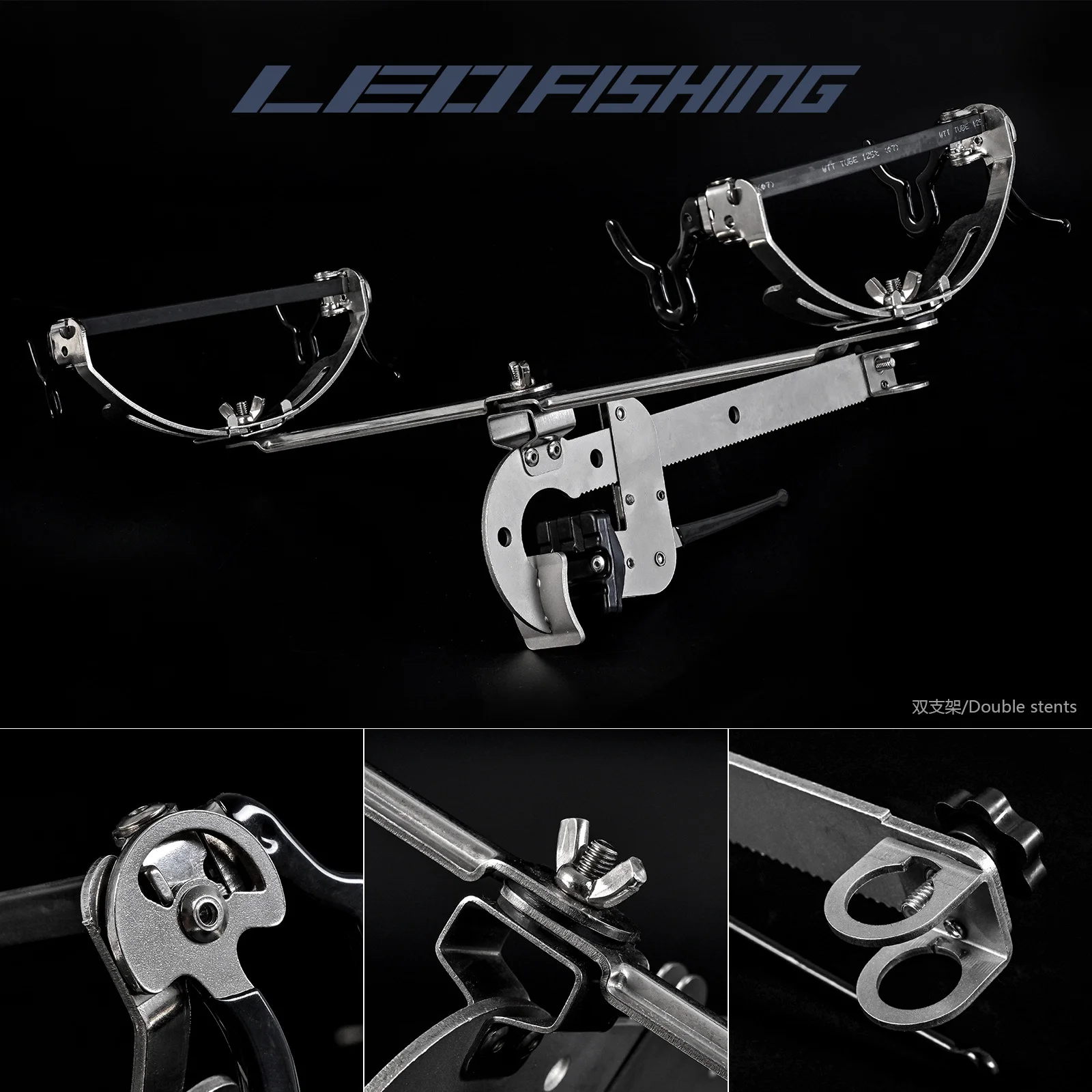 Soporte caña metálico telescópico plegable para pesca en hielo - imagen 4