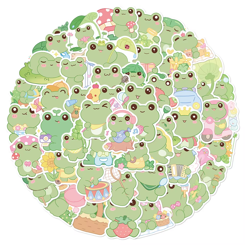Pegatinas adhesivas de rana – Impermeables para dispositivos y objetos personales - imagen 5