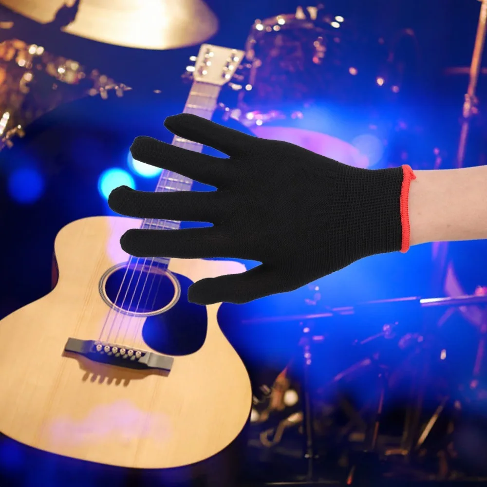 Guantes de guitarra negros con nailon para practicar guitarra - imagen 2
