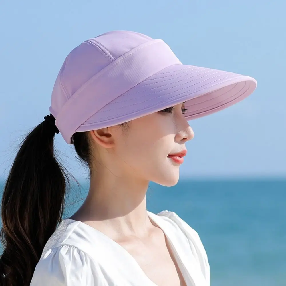 Gorra cola de caballo ala ancha con protección UV plegable - imagen 2