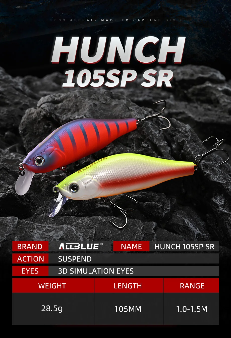Señuelo ALLBLUE HUNCH 105SP SR