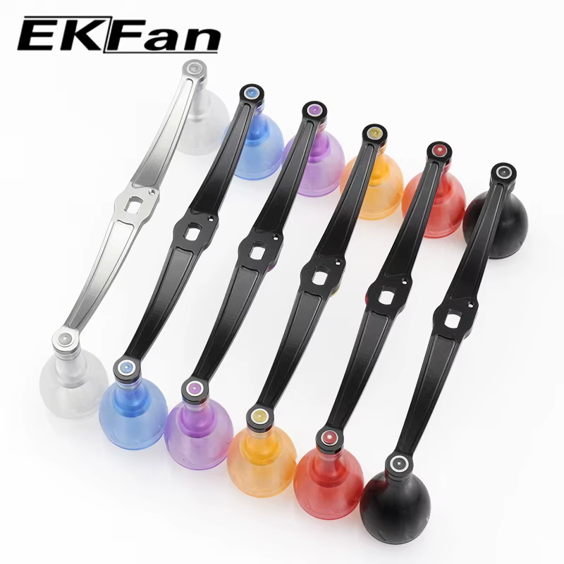 EKFAN Carrete ultraligero de pesca 140mm – Mangos aleación, perillas acrílicas - imagen 3