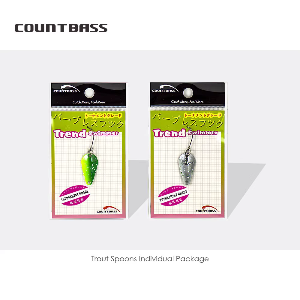 Cucharas COUNTBASS para trucha – Latón fundido para pesca de salmón - imagen 2