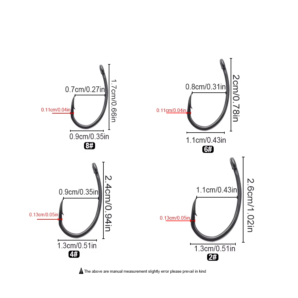 Anzuelos Garra PTFE para carpa – acero alto carbono - imagen 2