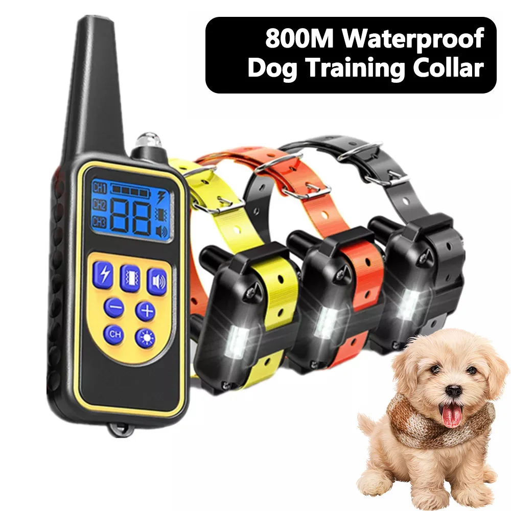 Collar Electrónico Recargable Impermeable IPX7 Entrenamiento Perros