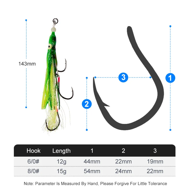 Anzuelos Jig Head luminosos Obsession HK025 para calamar y pulpo - imagen 4