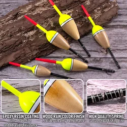 Flotador ovalado de balsa – Crappie, Bluegill y trucha