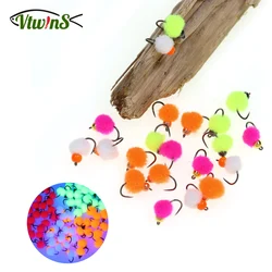 Vtwins cabeza de cuentas UV Glo para mosca Steelhead salmón