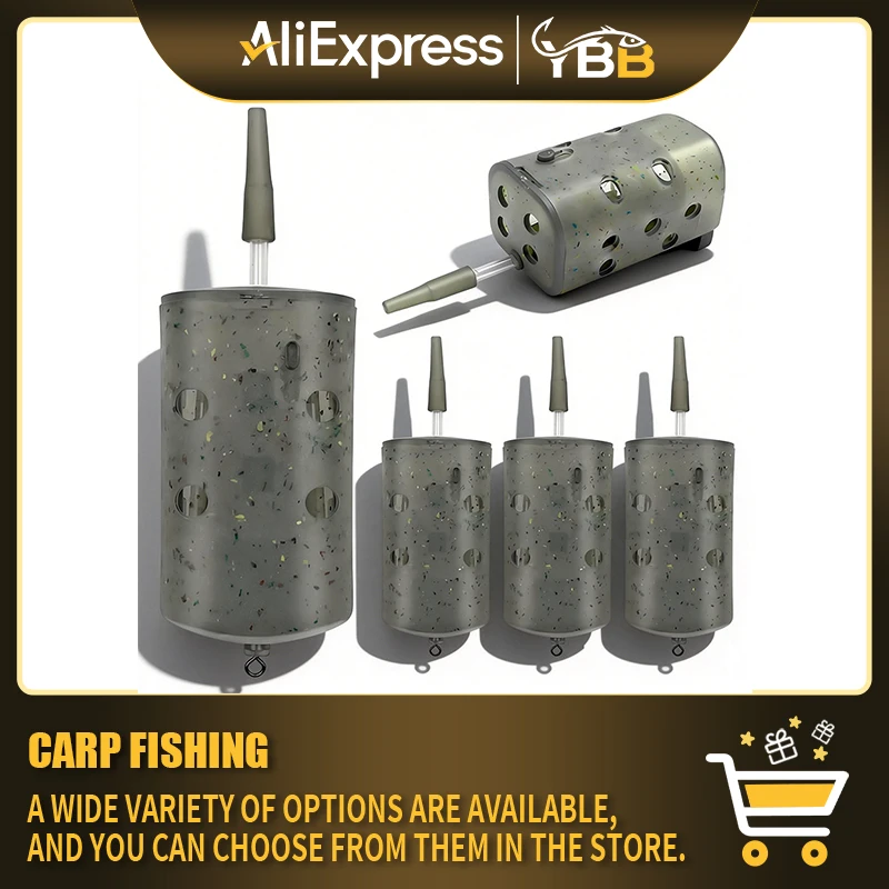 Jaula de cebo method feeder para pesca de carpas con peso integrado