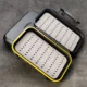 Señuelo mosca impermeable doble cara para trucha con caja