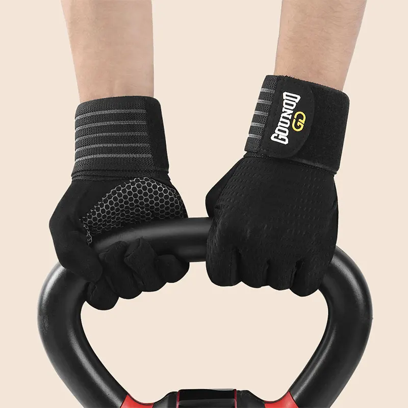 Guantes de pesca dedo completo con muñequera transpirable duraderos - imagen 3