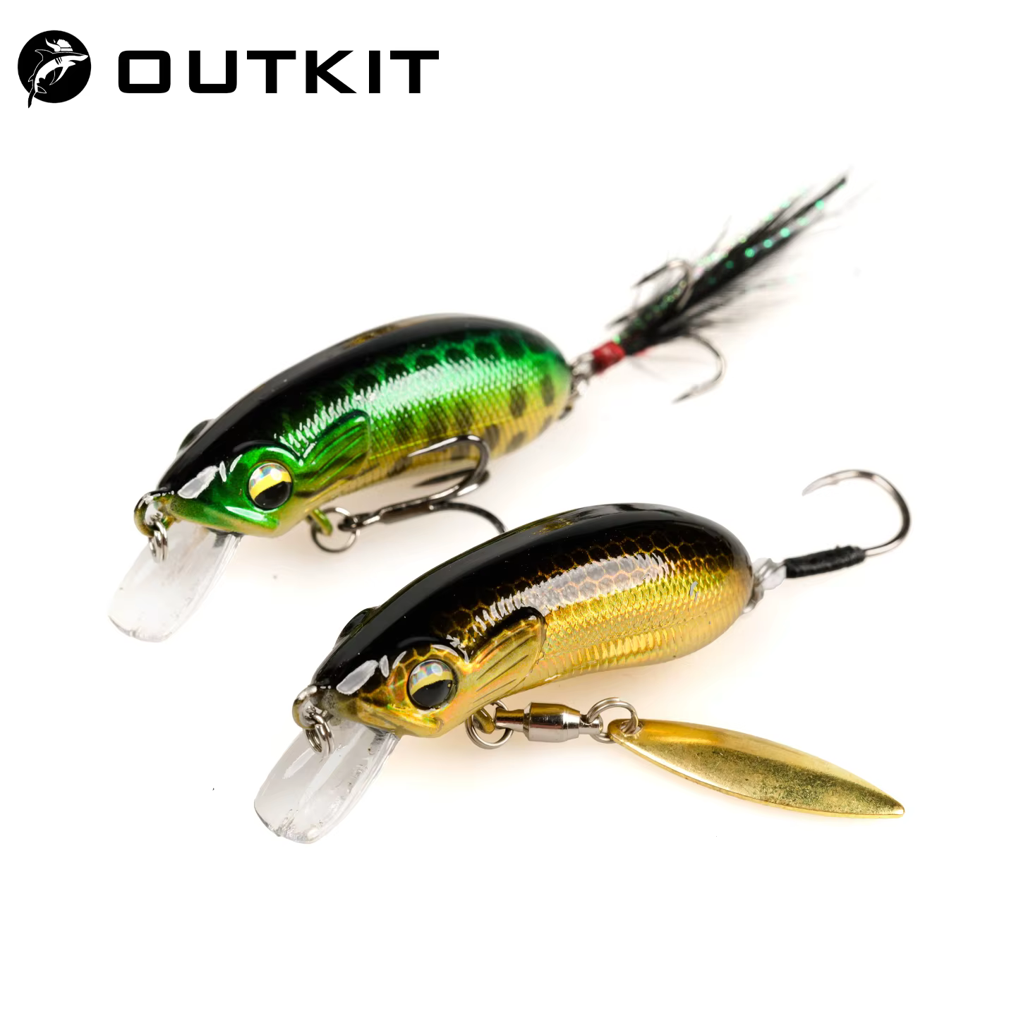 Crankbait OUTKIT CC40 CC50 – Pececillo hundido silencioso para lubina