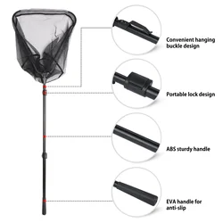 Red de pesca Goture con poste telescópico y mango plegable