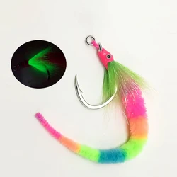 Anzuelo jigging lento individual resistente con púas luminosas calamar