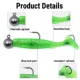 FishTrip señuelos blandos Jig Head antienredos cola en T para lubina - imagen 4