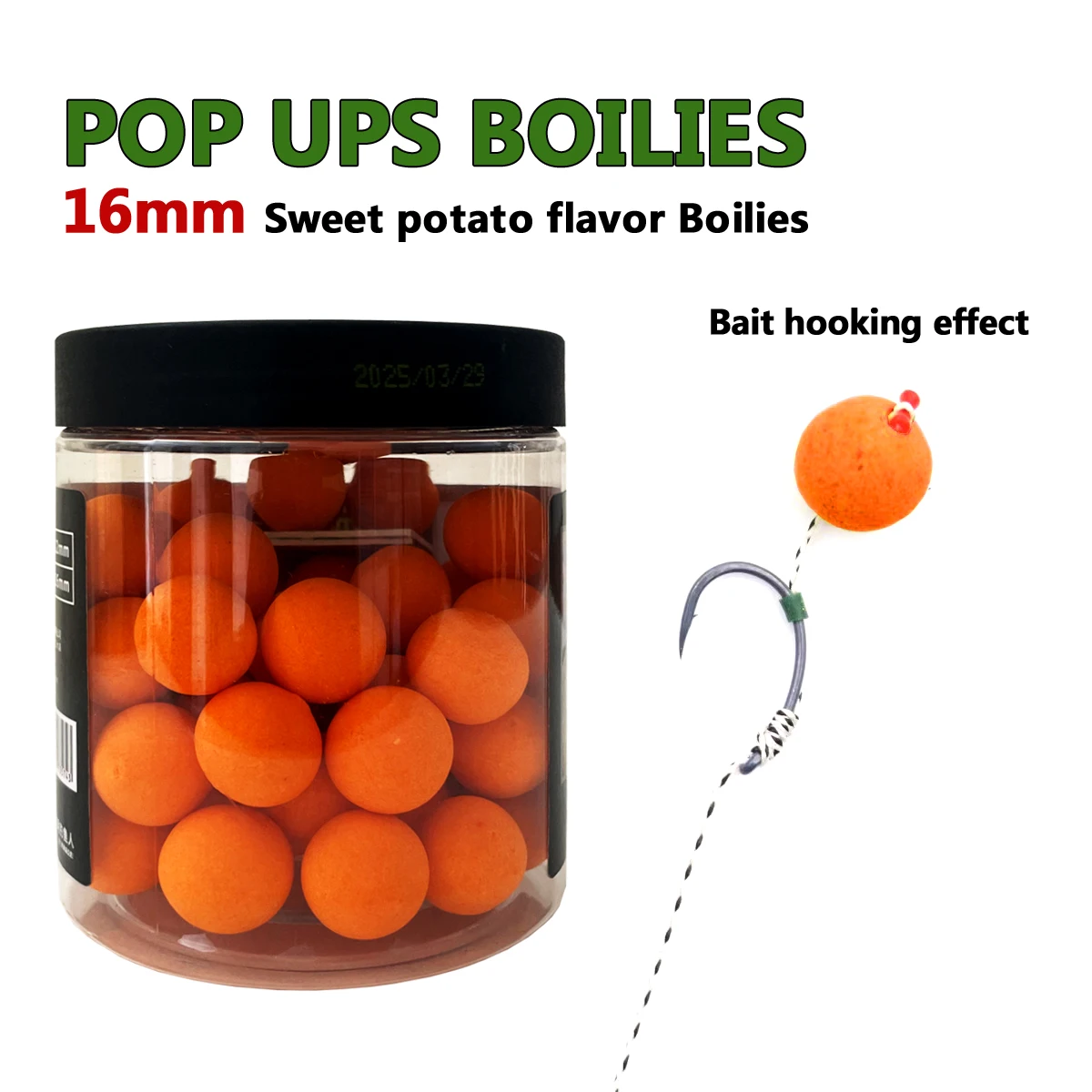Boilies Pop-Up de boniato para pesca de carpa - imagen 2